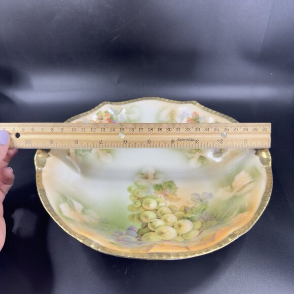 Royal Rudolstadt Prussia Porcelain Hand Painted Serving Dish Bowl Antique Marked - Picture 3 of 16